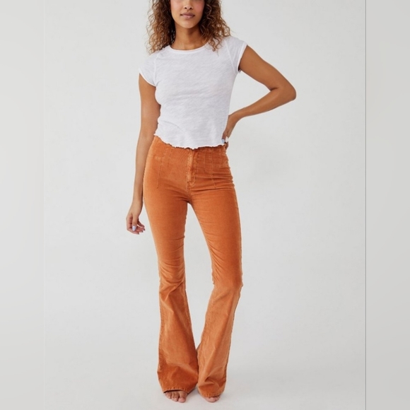 Free People We The Free Jayde Cord Flare/Cognac - Picture 3 of 16